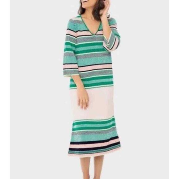 Tuckernuck Stevie Knit Striped Maxi Dress Size Medium - Picture 2 of 9